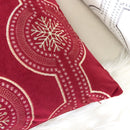 Holiday Throw Pillow With Snowflake Embroidery by Unique Piece Furniture