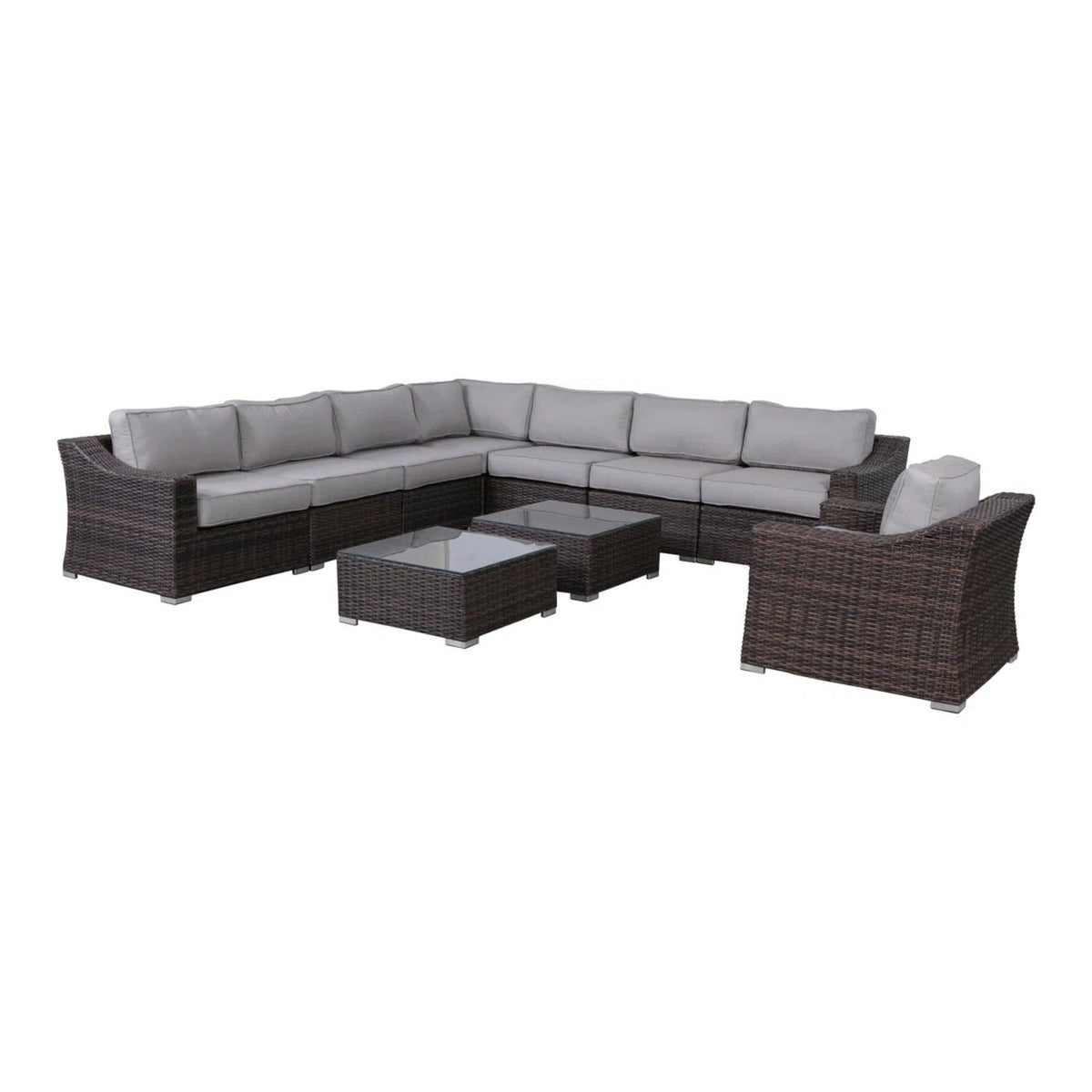 Outdoor Wicker Conversation Set With Cushions, All Weather, photo 5 of 40
