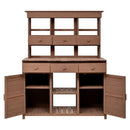 Topmax 65.7'' Tall Garden Potting Bench Table with Hutch