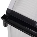 6x8 FT Polycarbonate Greenhouse, Outdoor Walk-in Green House with Vent Window, Hinged Door, Rain Gutter, Heavy-Duty Aluminum Hot House for Backyard Garden