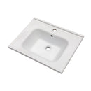Rectangular Single Vanity Top With 1 Faucet Hole And Overflow Ceramic by HouseOfZazla