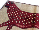 3 X 5 Handmade Hand-Knotteed New Vintage Rug Quality Wool Leopard Burgundy Beige
