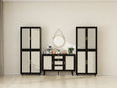 4 Door Cabinet, with 4 Adjustable Inner Shelves, Storage Cabinet