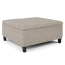 Harrison - Upholstered Coffee Table Storage Ottoman by Unique Piece Furniture