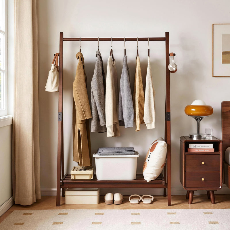 Heavy-Duty Solid Wood Freestanding Clothes Rack, photo 2 of 10