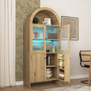 Modern Tech Inspired Dome Cabinet With LED Lighting by HouseOfZazla