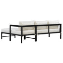 U_style Outdoor L-Shaped Sofa with Iron Frame,Weather-Resistant Patio Sofa Set with Ultra-Thick Cushions,Comfortable Seating for 3,Ideal for Patio, Balcony,and Garden by Montret
