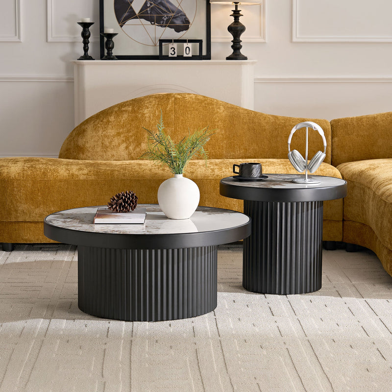Set of 2 Coffee Tables with Sintered Stone Tabletops, photo 2 of 10