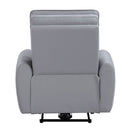 Jeromie - Power Motion Recliner With USB Port - Gray Synthetic Leather by Unique Piece Furniture