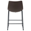 Armless Counter Height Stools (Set of 2) - Brown by HouseOfZazla