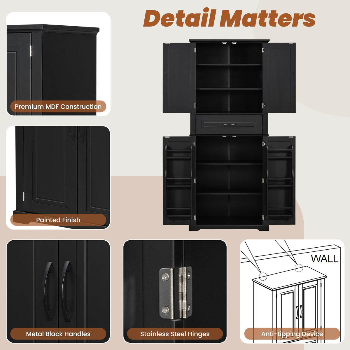 Bathroom Storage Cabinet with Multi-Functional Storage Space, photo 6 of 10