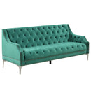 78" Modern Sofa Dutch Plush Upholstered Sofa with Metal Legs, Button Tufted Back Green