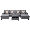 Nolan - Fabric 5 Piece Sectional Sofa With Interchangeable Legs by Unique Piece Furniture