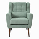 Modern Accent Chair, Teddy Fabric Living Room Chairs Comfy Reading Chair, Mid Century Accent Chair, Lounge Arm Chairs Armchair For Living Room Bedroom - Light Green by HouseOfZazla