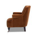 Eloise 30' Pleated Sock Arm Accent Armchair, Burnt Orange Performance Velvet