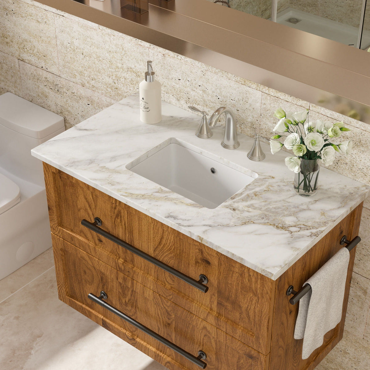 Modern Rectangular Undermount Bathroom Sink With Overflow Ceramic, photo 4 of 20
