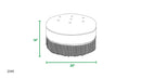 Yolanda - Luxurious Upholstery Round Upholstered Accent Ottoman by Unique Piece Furniture