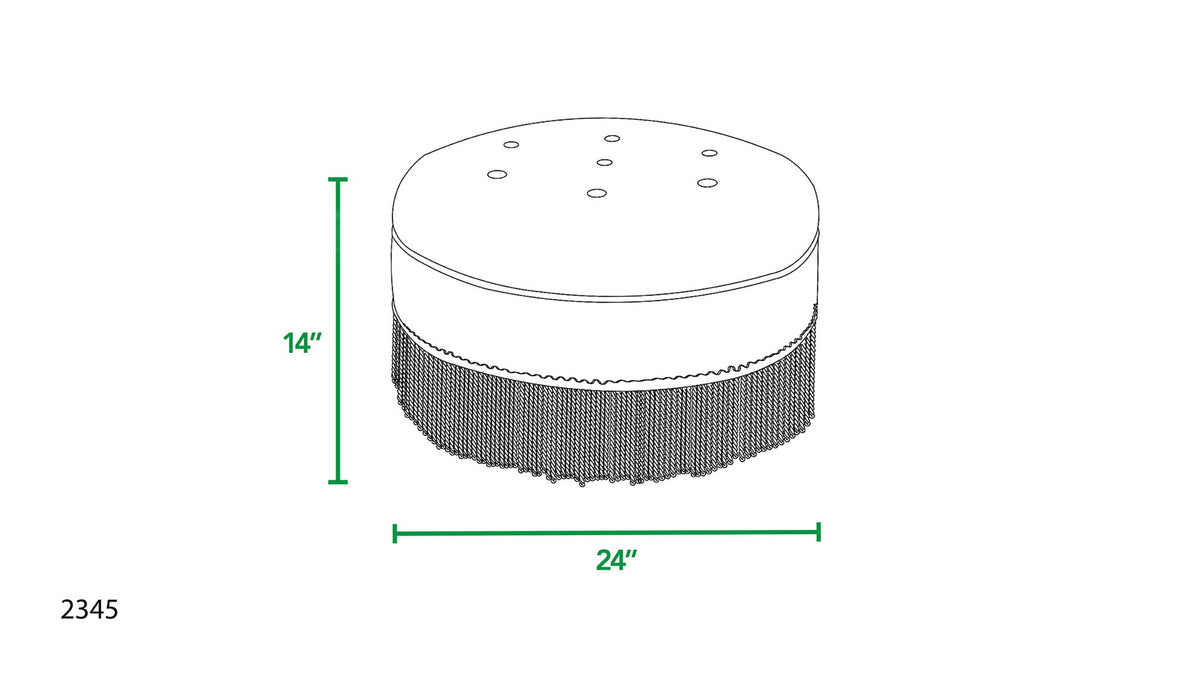 Yolanda - Round Upholstered Accent Ottoman, photo 24 of 40