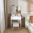 Modern Small Vanity Desk With 3 LED Lighting Modes, 3 Drawers by HouseOfZazla