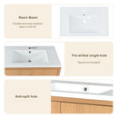 Bathroom Vanity Set With Sink, Combo Cabinet, Bathroom Storage Cabinet, Solid Wood Frame by HouseOfZazla