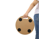 Furniture Moving Dolly, Heavy Duty Wood Rolling Mover With Wheels For Piano Couch Fridge Heavy Items, Securely Holds 500 Lbs (2 Piece Round Platform) - Natural