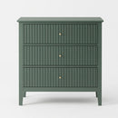 Fluted 3 Drawer Nightstand With Soft Close Slides by HouseOfZazla