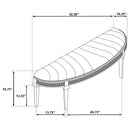 Colwood - Upholstered Curved With Channel Tufting And Slender Tapered Legs - Silver Gray