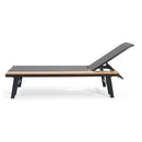 Waterloo Chaise Lounge with Attached Wood Side Table, Set of 2 by HouseOfZazla
