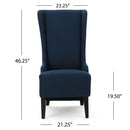 Alight Upholstered Dining Chair With High Back And Birch Wood Legs (Set of 2)