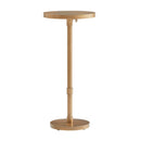 Morven - Adjustable Height Accent Table With Round Top - Antique Brass by HouseOfZazla