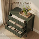 Fluted 3 Drawer Nightstand With Soft Close Slides by HouseOfZazla