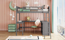 Loft Bed With Shelves With Desk by HouseOfZazla
