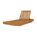 Modern Acacia Wood Outdoor Chaise Lounge with Adjustable Headrest