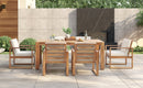 TREXM Patio Table and Chairs Set, 7-Piece Outdoor Dining Set for 6