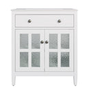 Bathroom Vanity With Ceramic Sink, Adjustable Shelf & Tip Out Tray