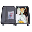 3 Piece Luggage Sets PC Lightweight & Durable Expandable Suitcase with Two Hooks, Double Spinner Wheels, TSA Lock, (21/25/29) Light Green