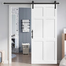 24" x 80" Paneled Wood Primed Standard Door Slab, DIY Unfinished Solid Wood Paneled Door, Interior Single Door Slab