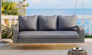 3 Person Large Patio Swing Bench With Cushions For Backyard by HouseOfZazla