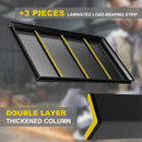 59' Wide Black Metal Shelves, with 5 Removable Dividers, Large Capacity, Strong Load Bearing, Suitable for Garage, Kitchen and Office.