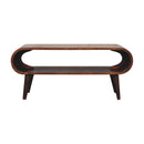 Solid Wood Amaya Nordic Style Coffee Table, Open Storage