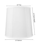 10x12x12 White Linen Fabric Drum Lampshade