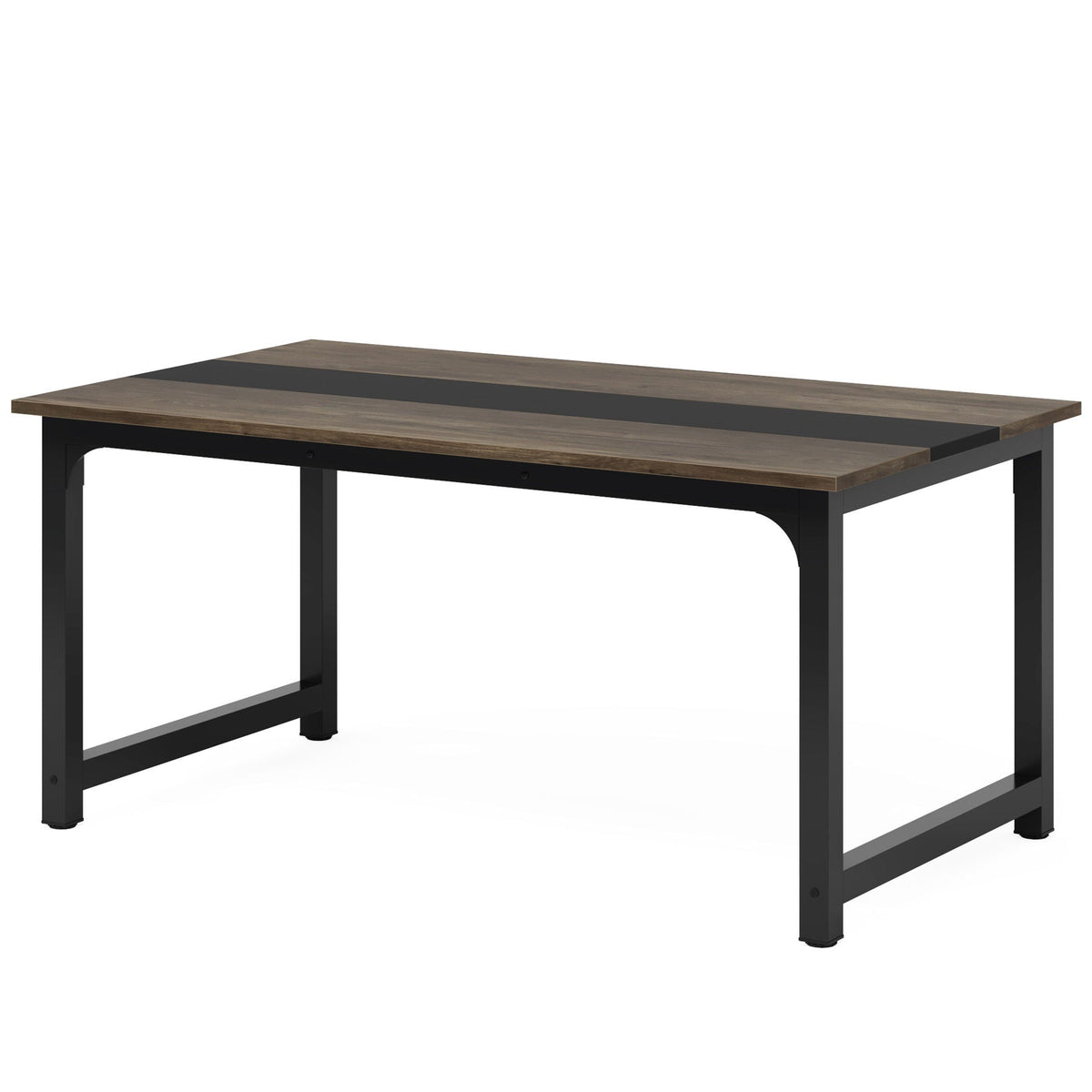 Large Computer Desk With Steel Frame for Home Office Workstation, photo 2 of 8