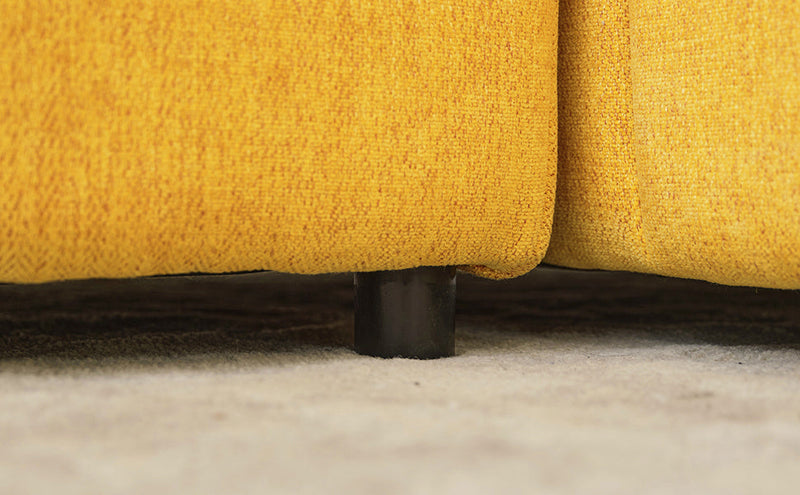 91.73" L-shaped Sofa Sectional Sofa Couch with 2 Stools and 2 Lumbar Pillows for Living Room, Yellow