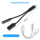 USB Type C to 3.5mm Aux Audio Charging Adapter Braided TPE Metal Shell Headphone Jack Splitter Cable Wire Charger