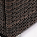Propane Gas Square Fire Pit, Tile Tabletop With Beautiful Wicker Base For Outside
