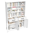 Industrial Bookcase Tall With Adjustable Shelves, Drawers & Doors by HouseOfZazla