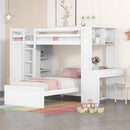Loft Bed With A Stand Alone Bed, Shelves, Desk, And Wardrobe by HouseOfZazla