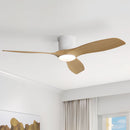 Flush Mount Ceiling Fan With Dimmable LED Light, 3 Blades, Reversible DC Motor by HouseOfZazla