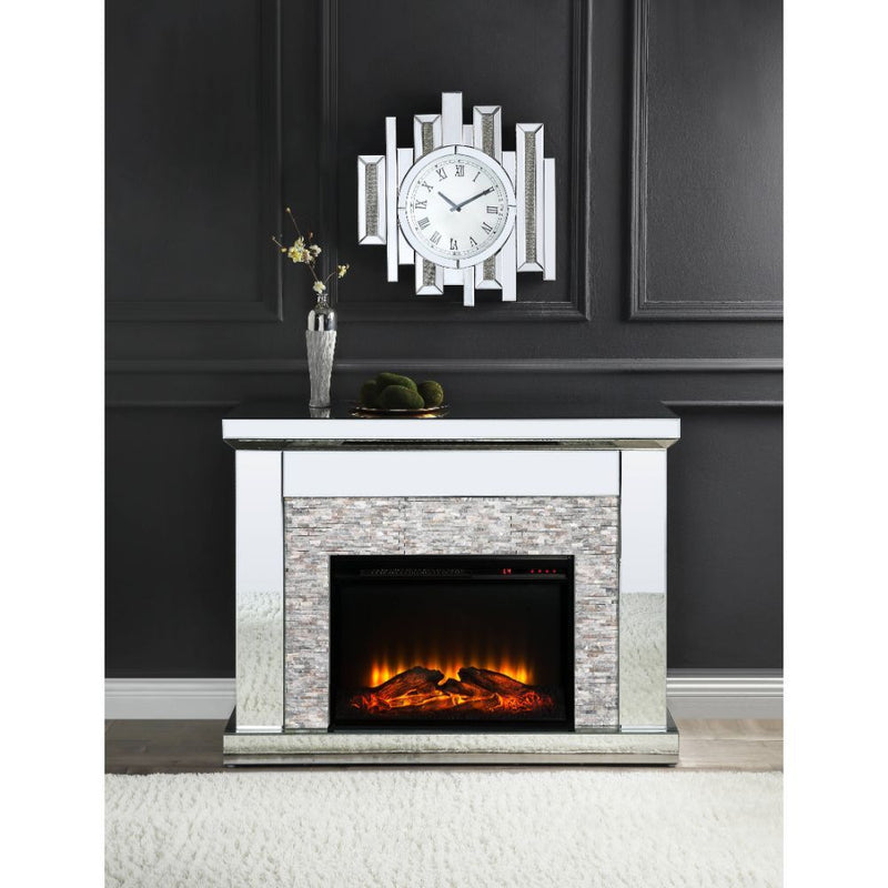 Laksha - Fireplace - Mirrored & Stone, photo 3 of 6