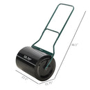 20-Inch Push/Tow Behind Lawn Roller Filled with 16 Gal Water or Sand, Perfect for Flattening Sod in the Garden